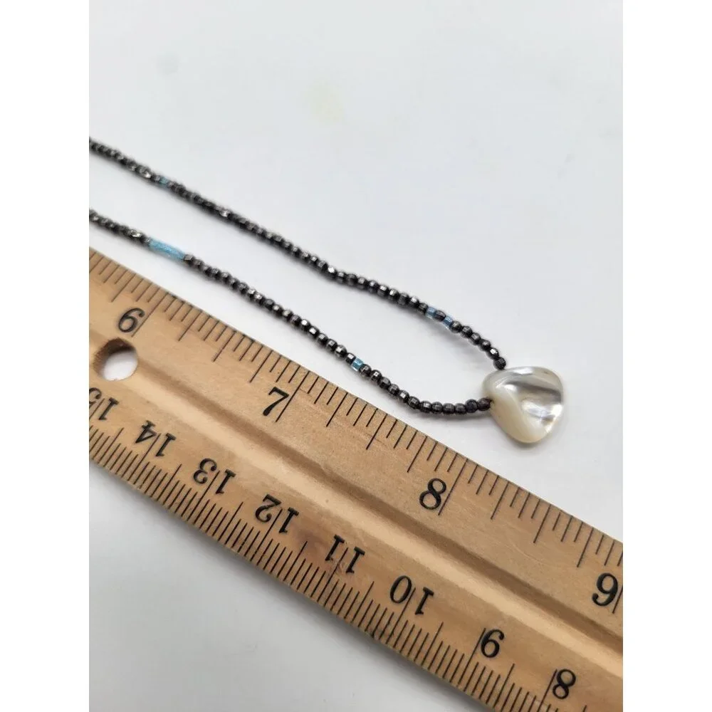 VTG Designer Colleen Lopez Sterling Silver Pearl Beaded Necklace Dainty - Picture 10 of 10